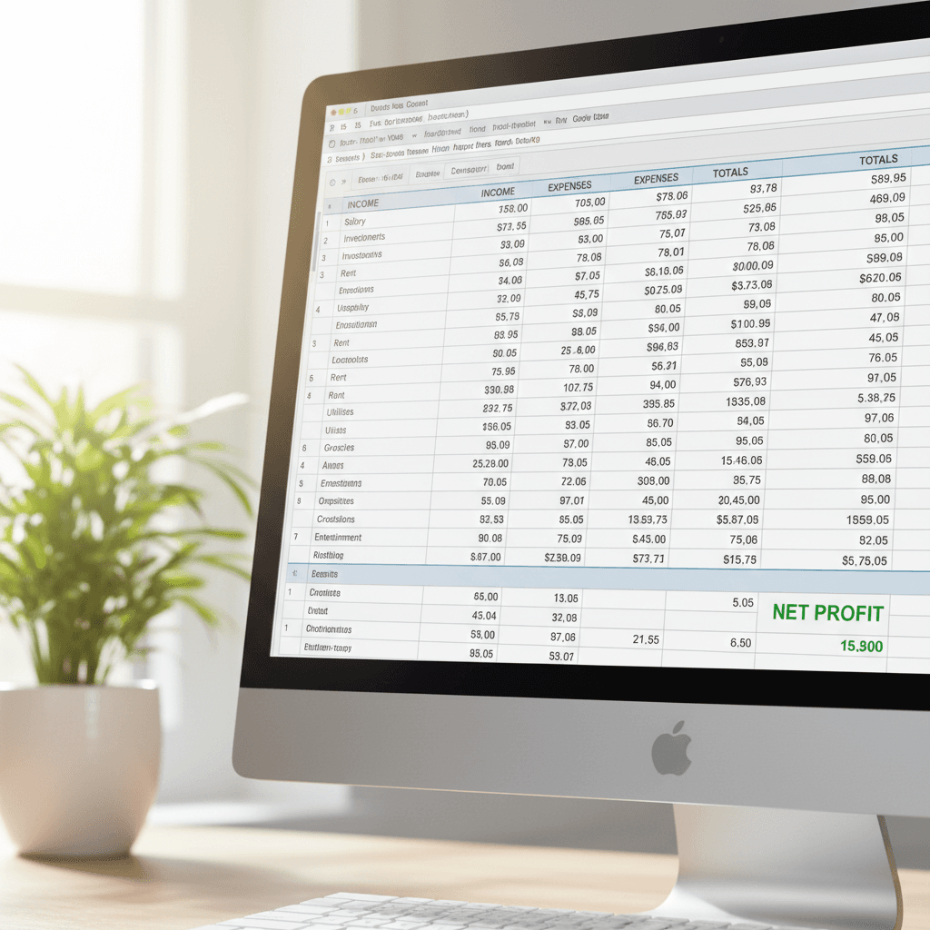Cash flow calculation interface